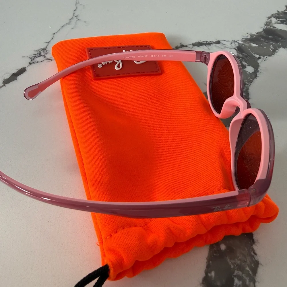 Ray-Ban Purple Sunglasses with Bright Orange Pouch